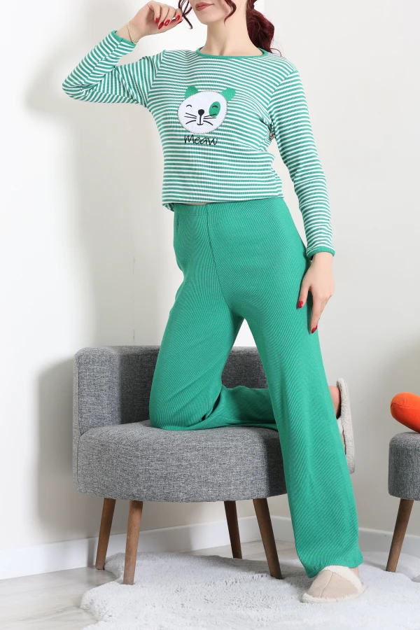 Kaşkorse Pijama Takımı Yeşil 7