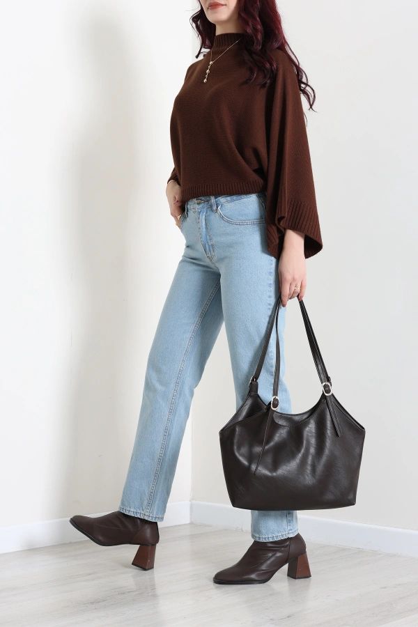 Kadın Açık Mavi Straight Fit Yüksek Bel Kot Pantolon 4
