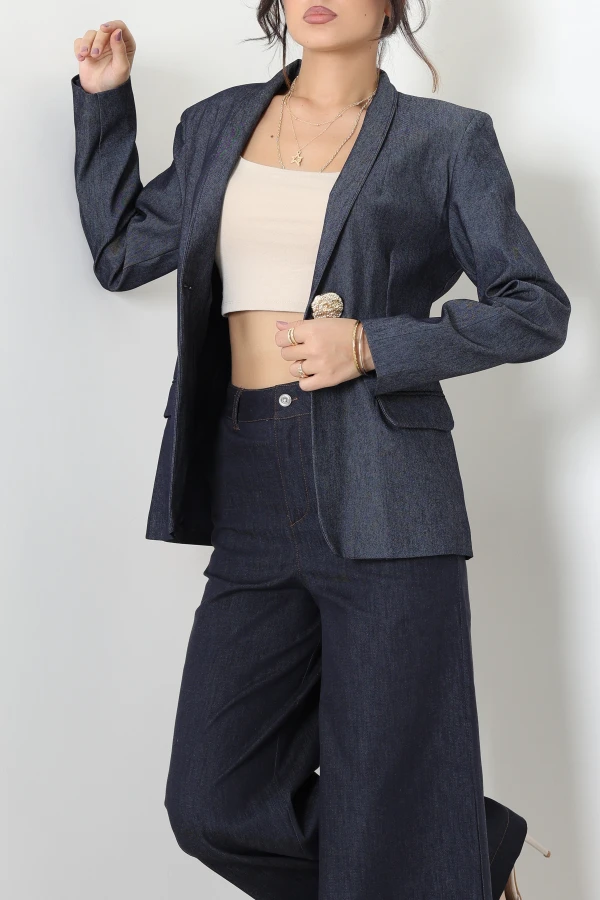 Kot Blazer Ceket Lacivert 3