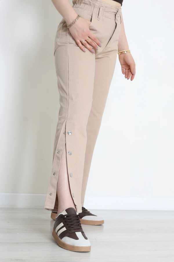 Kadın Kumbeji Paça Çıtçıtlı Kot Pantolon 6