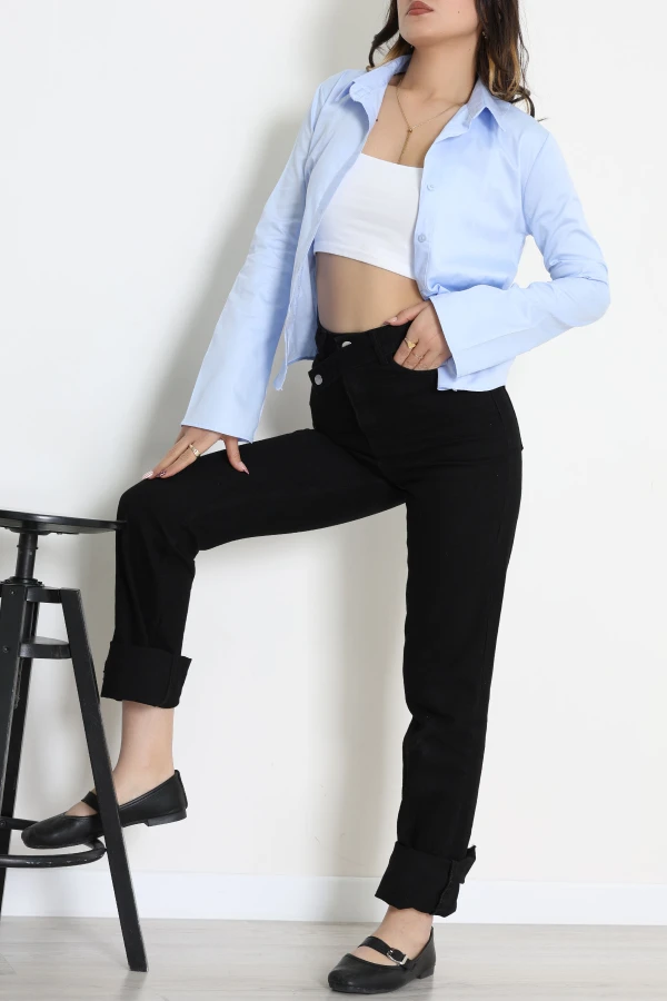 Poplin Kumaş Fit Gömlek Bebemavi 4