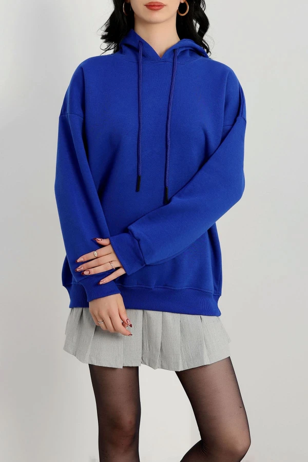 3 İplik Kapşonlu Sweat Saks 4