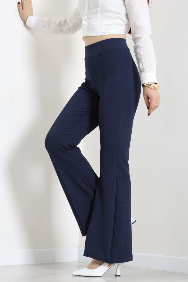 Zra Krep Zara Pantolon Lacivert 5