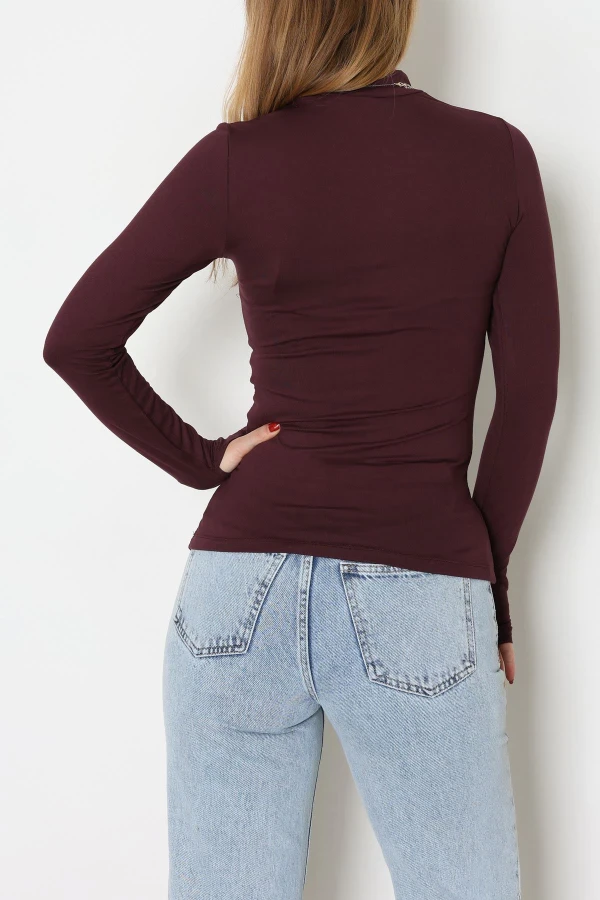Parmak Geçmeli Body Mürdüm 8