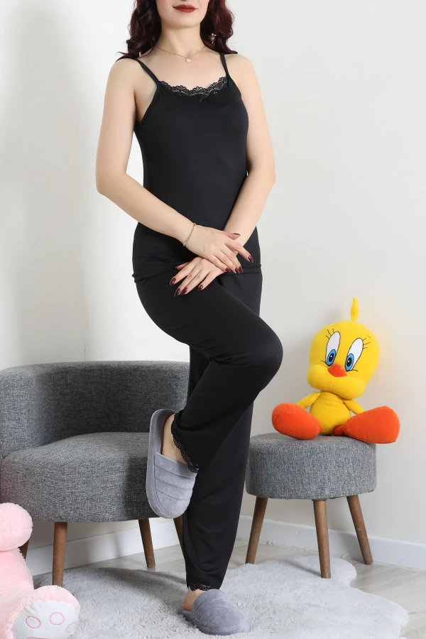 Milan Üçlü Pijama Seti Siyah 7