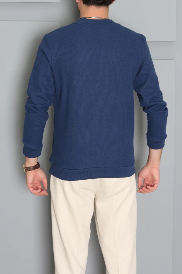 Selanik Yarım Boğazlı Erkek Sweat Lacivert 7