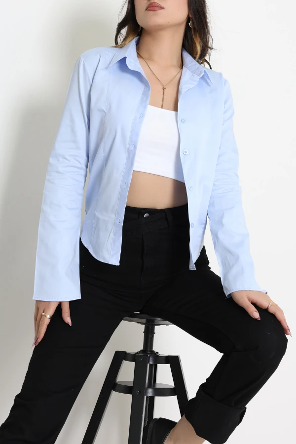 Poplin Kumaş Fit Gömlek Bebemavi 6