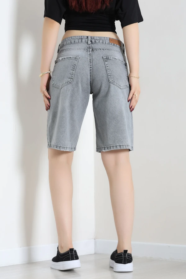 Denim Şort Koyugri 7