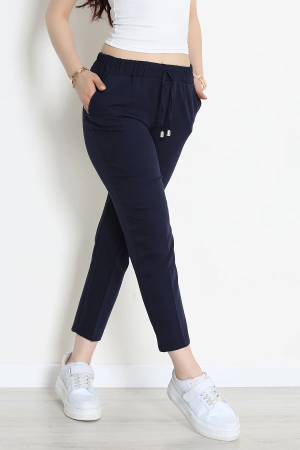 Dabıl Bağcıklı Pantolon Lacivert 3