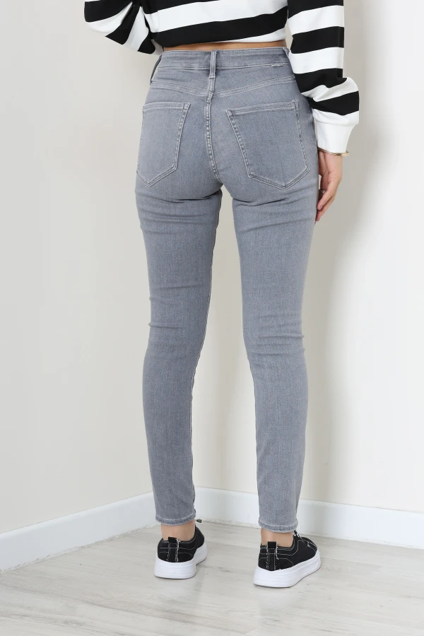 Dar Paça Kot Pantolon Gri 7