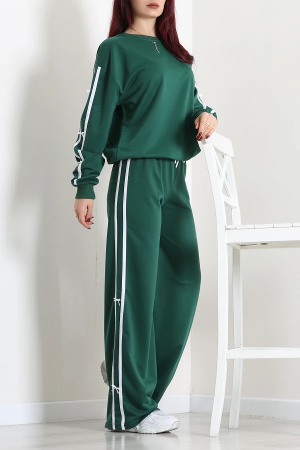 Kadın Zümrüt Yeşili 2 İplik Regular Fit Eşofman Takımı