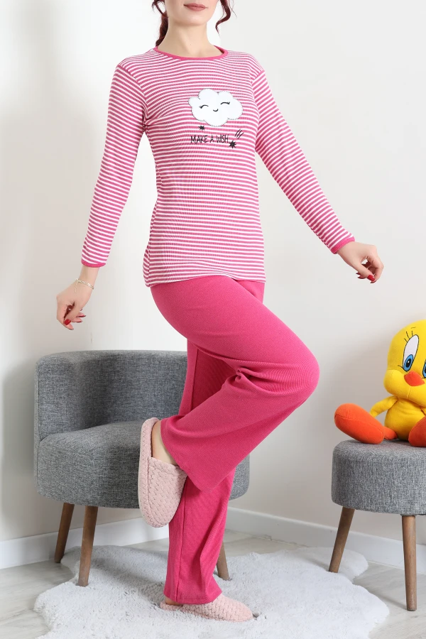 Kaşkorse Pijama Takımı Fuşya 5