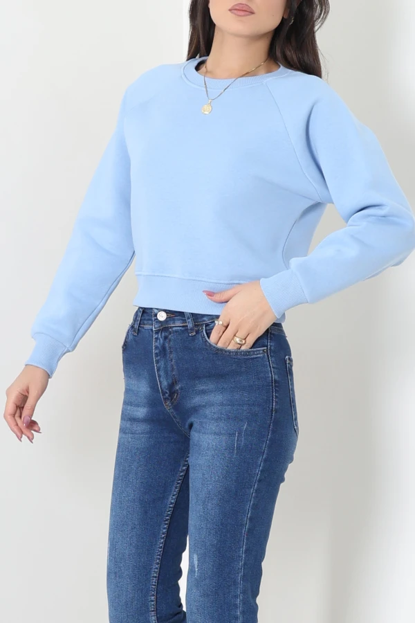 Bisiklet Yaka 3 İplik Sweat Bebemavi 3