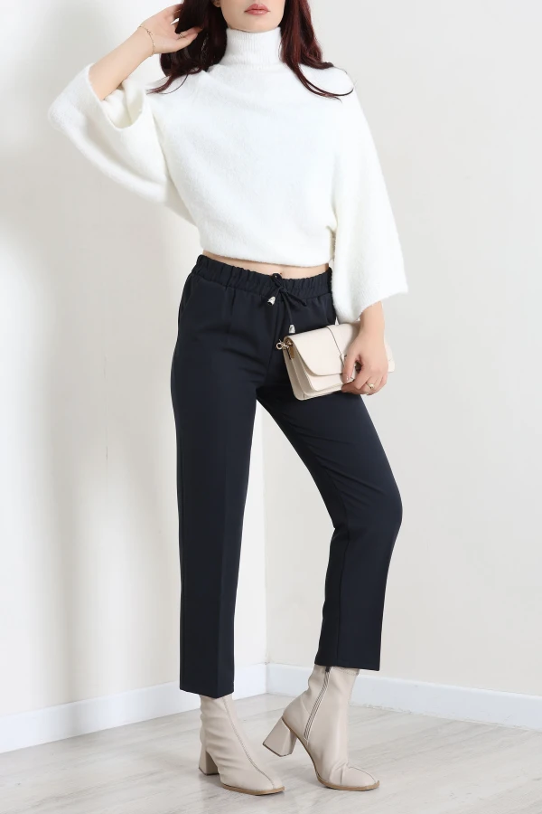 Dabıl Bağcıklı Pantolon Lacivert1 2
