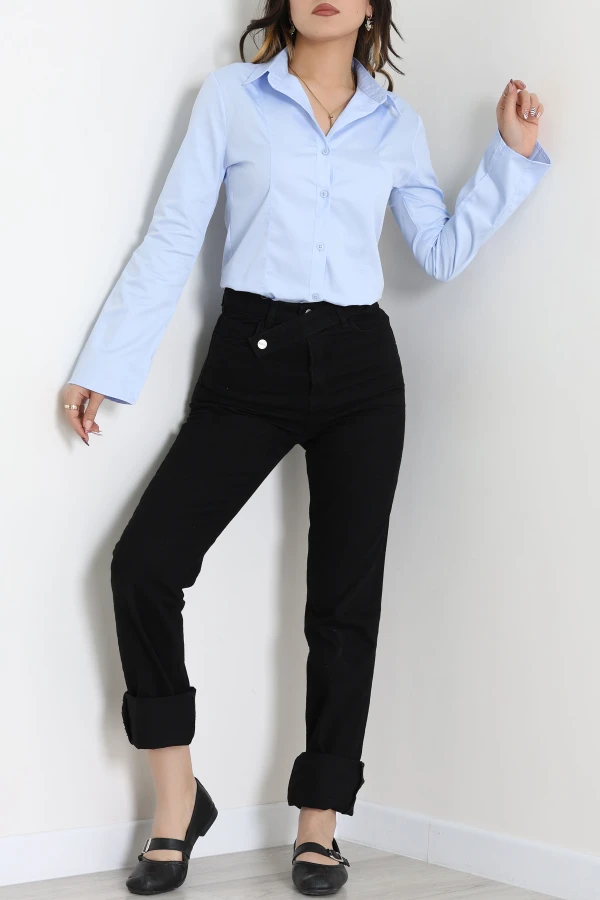 Poplin Kumaş Fit Gömlek Bebemavi 7