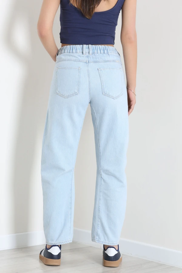 Relax Beli Lastikli Kot Pantolon Açıkmavi 7