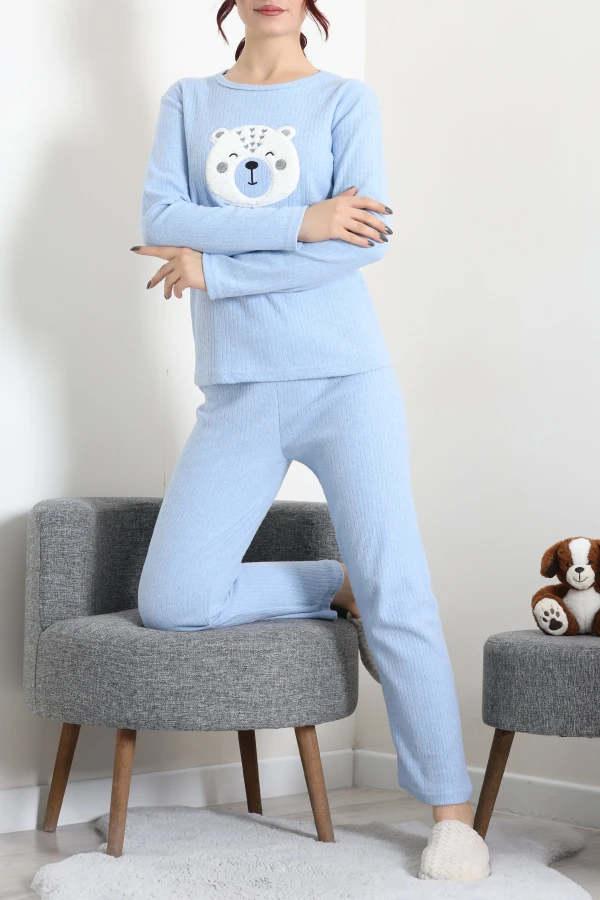 Fitilli Baskılı Pijama Takım Bebemavi 3