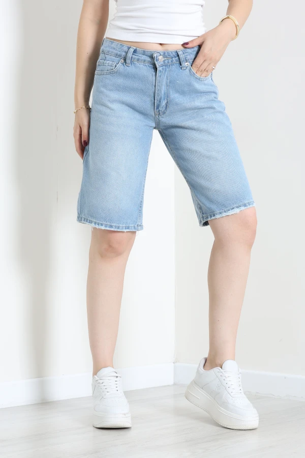 Denim Şort Açıkmavi