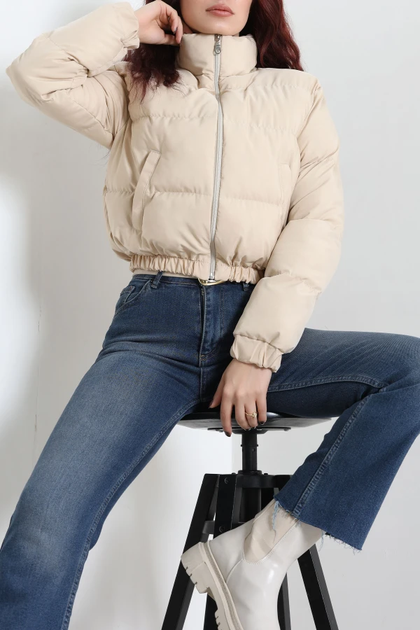 Beli Lastikli Şişme Mont Taş 3