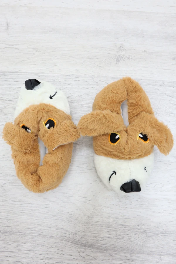 Çocuk Camel Ev Panduf Sıcak Kaymaz Peluş Taban 6