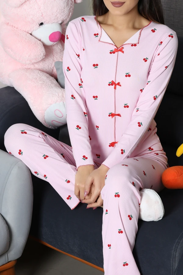 Kaşkorse Pijama Takımı Pembe 5