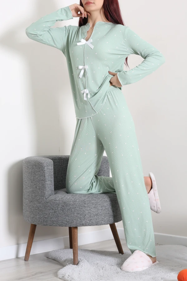 Kaşkorse Pijama Takımı Mint 5