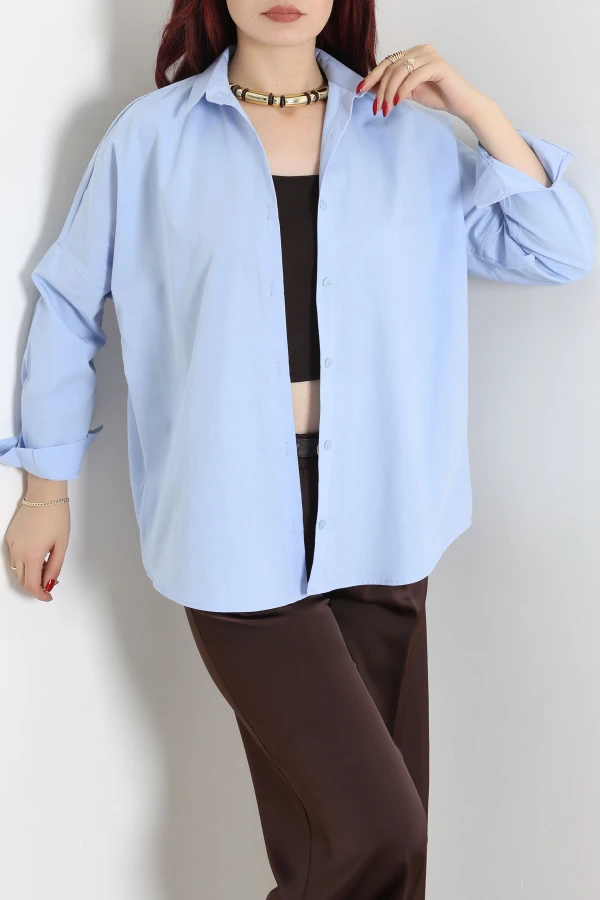 Oversize Poplin Gömlek Bebemavisi 5