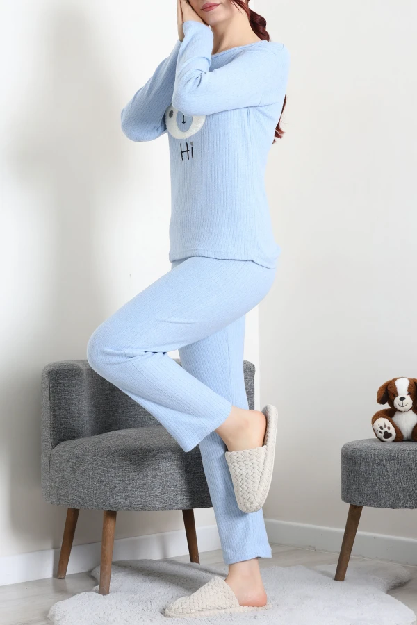 Fitilli Baskılı Pijama Takım Bebemavi 5