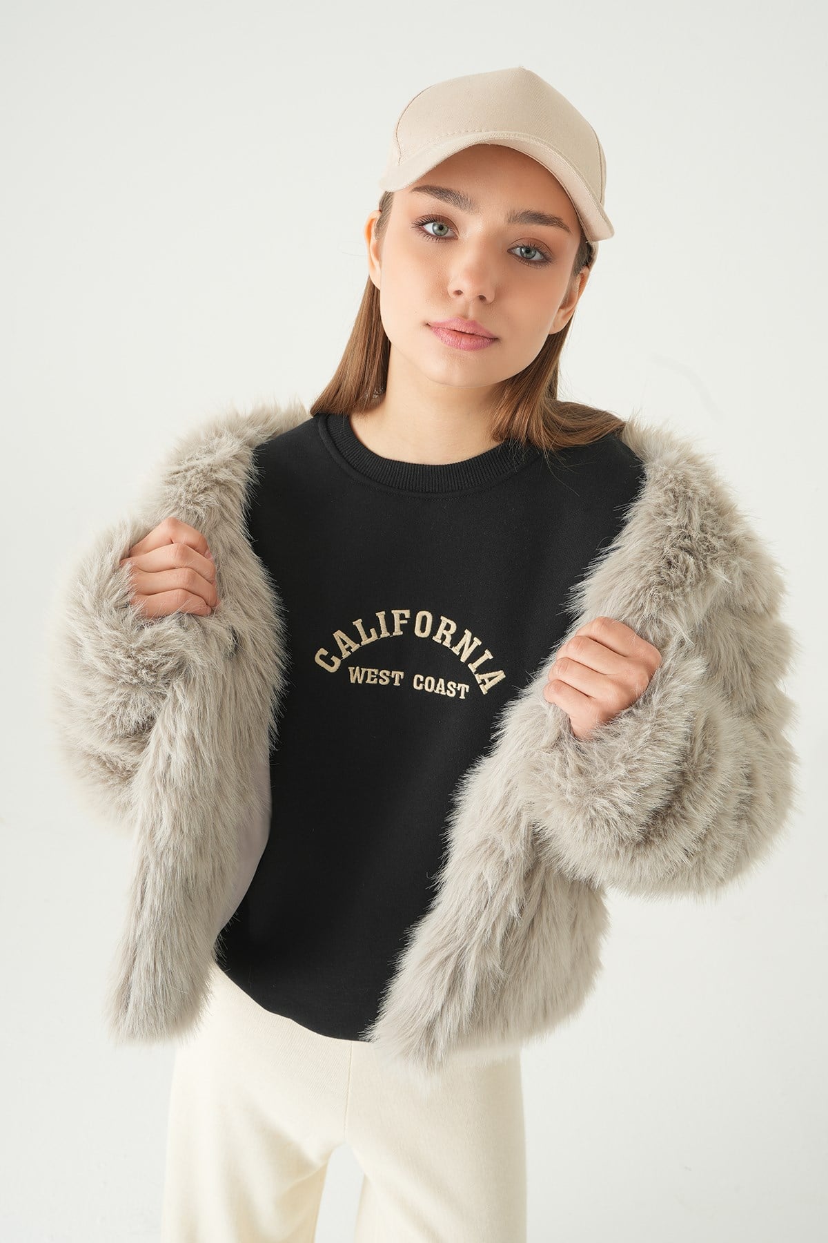 California Baskılı Sweat 1403 Siyah