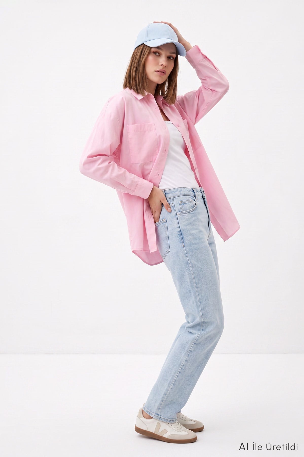 Önü Düğmeli Gömlek TCR-6256A Pembe 3