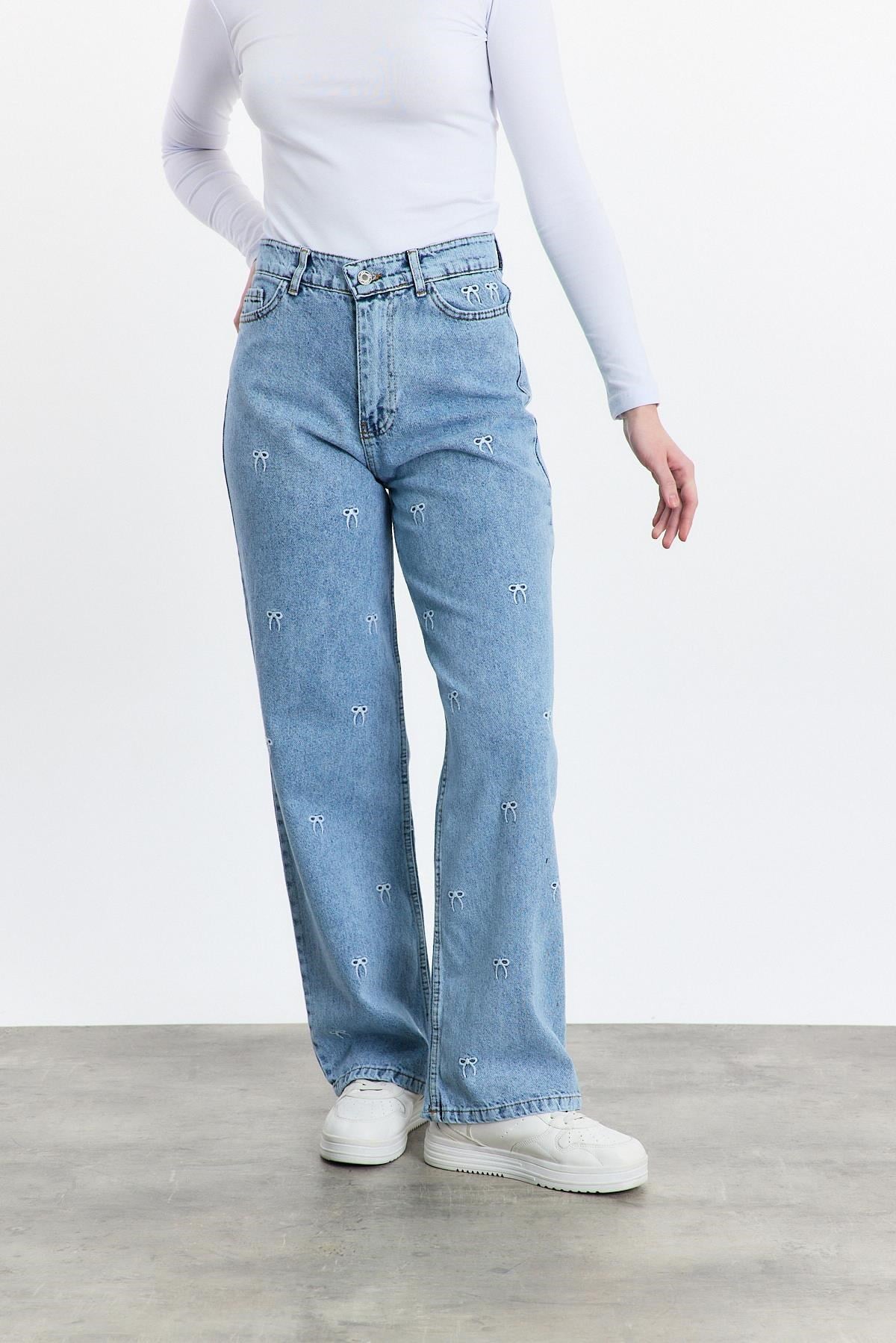 Fiyonk Nakışlı Jean 2228 Buzkar 2