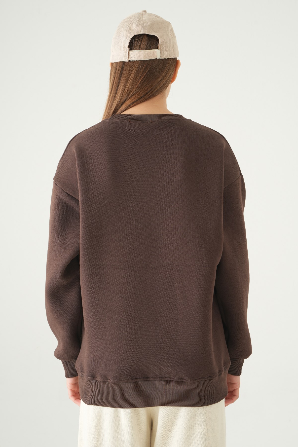 Cherry On Top Baskılı Sweat 1041 Kahve 5