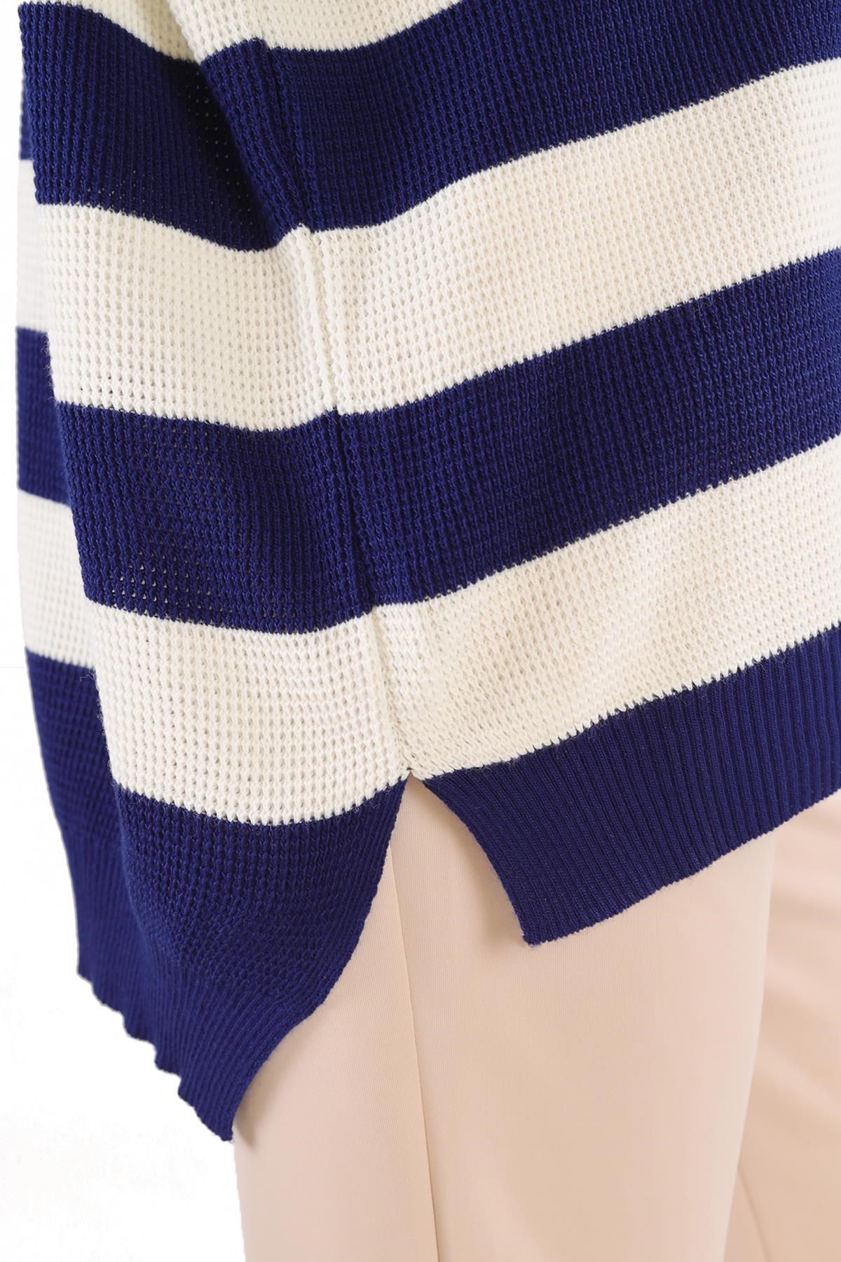 Bisiklet Yaka Çizgili Tunik 5380 Laci 8