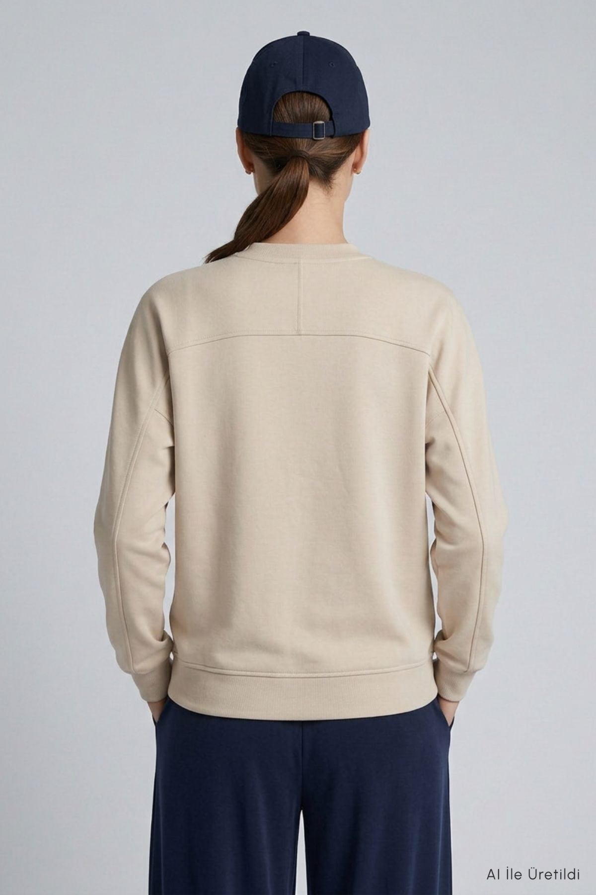 Bisiklet Yaka Tunik 8203A Bej 4