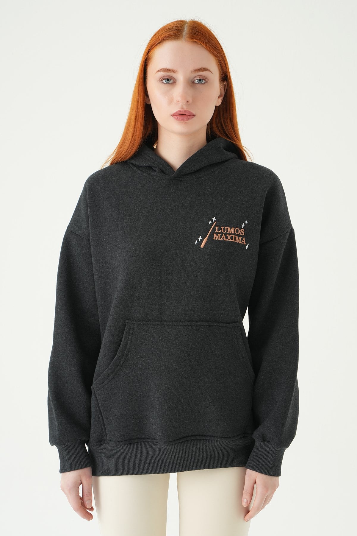 Antrasit Kapüşonlu Sweat 1203 7