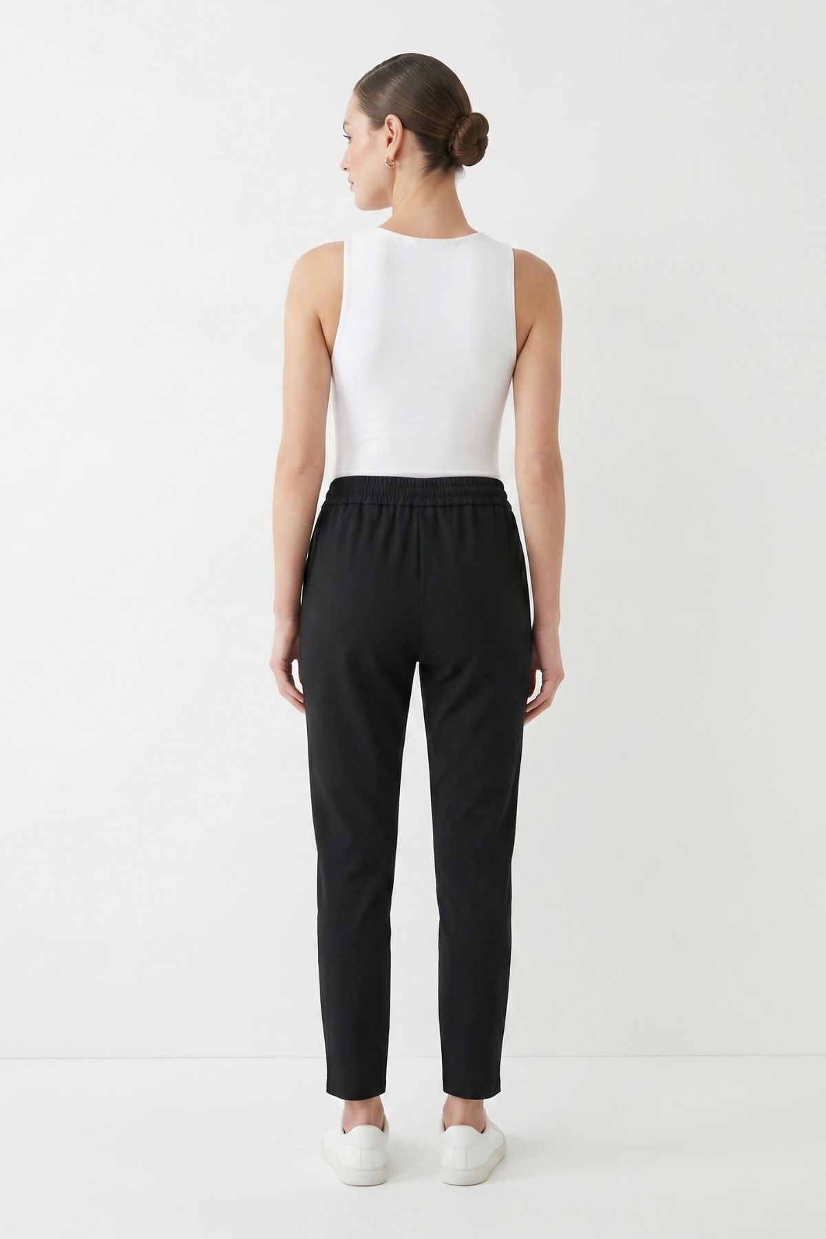 Beli Lastikli Cepli Dar Paça Pantolon 3211 Siyah 4