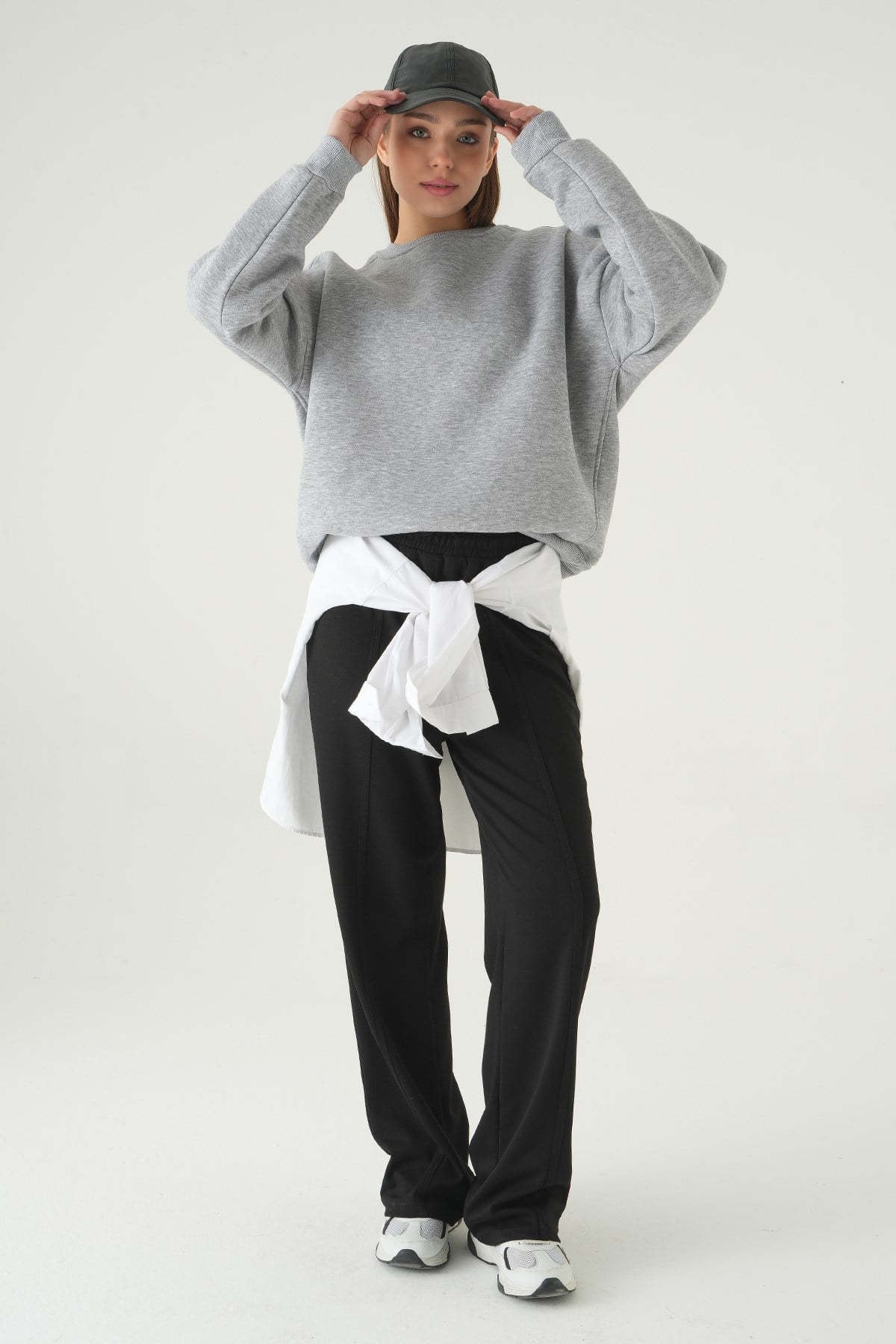 Bisiklet Yaka Sweat 1029 Gri 3