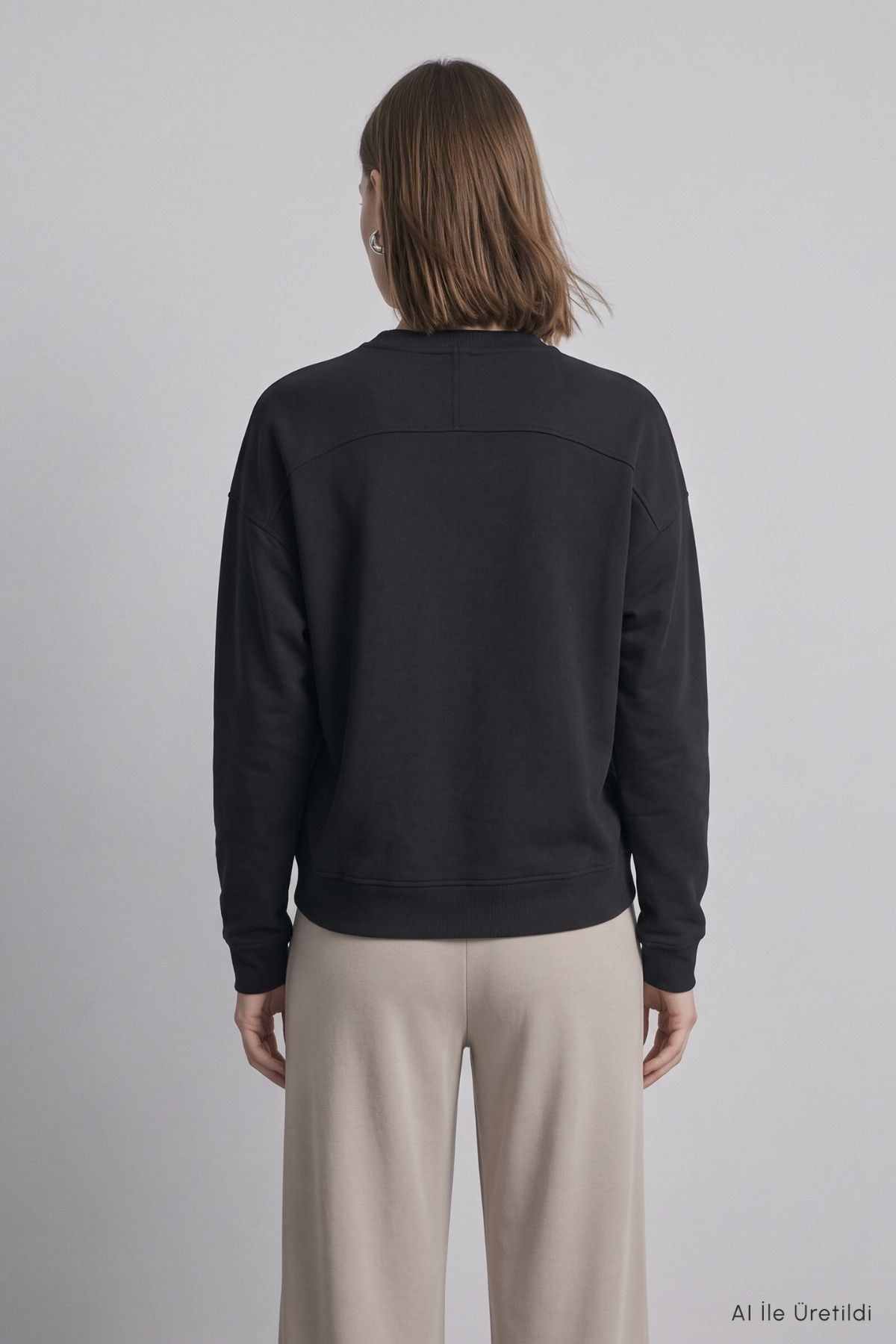 Bisiklet Yaka Tunik 8203A Siyah 3