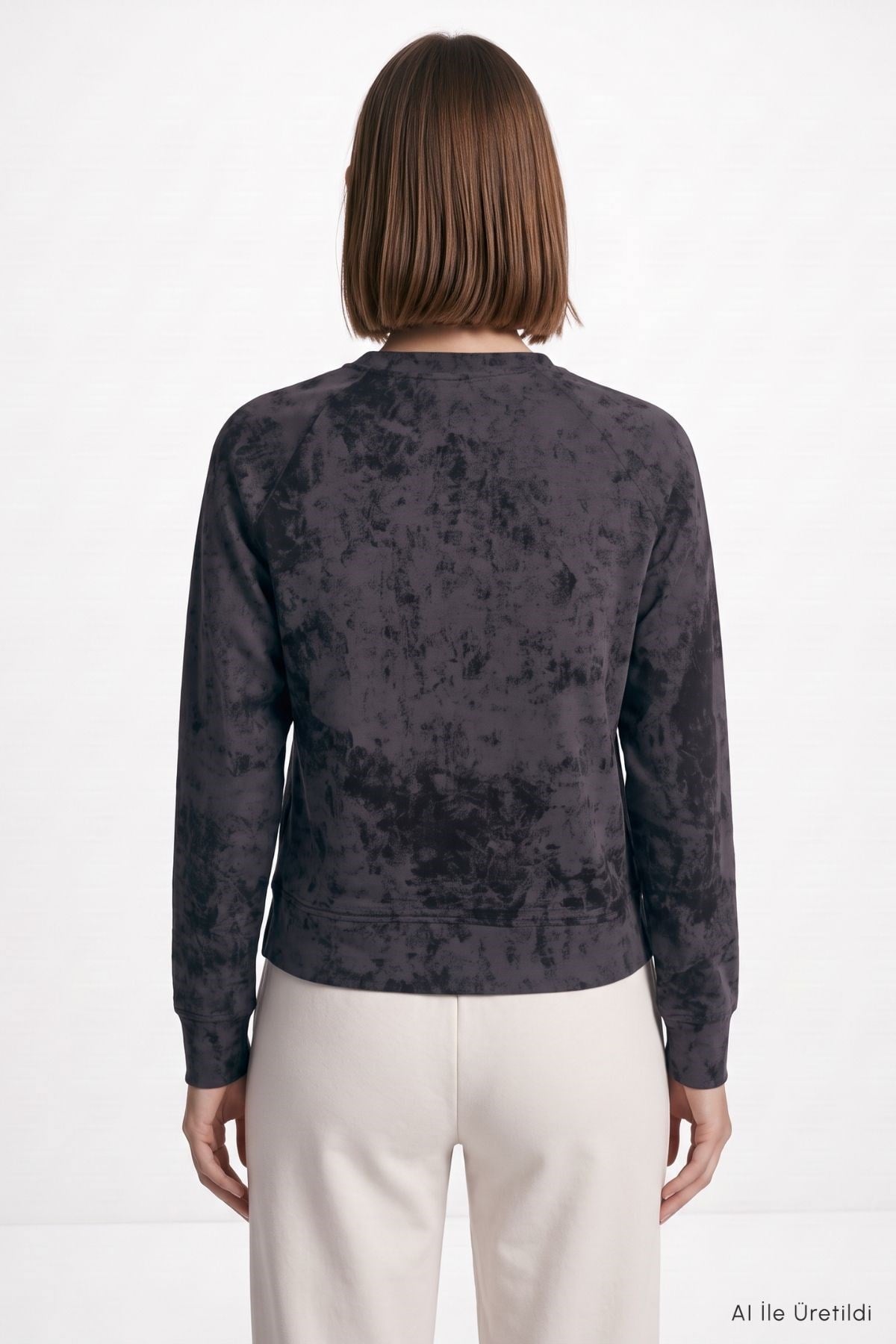 Bisiklet Yaka Kısa Sweat 3268A Siyah 4