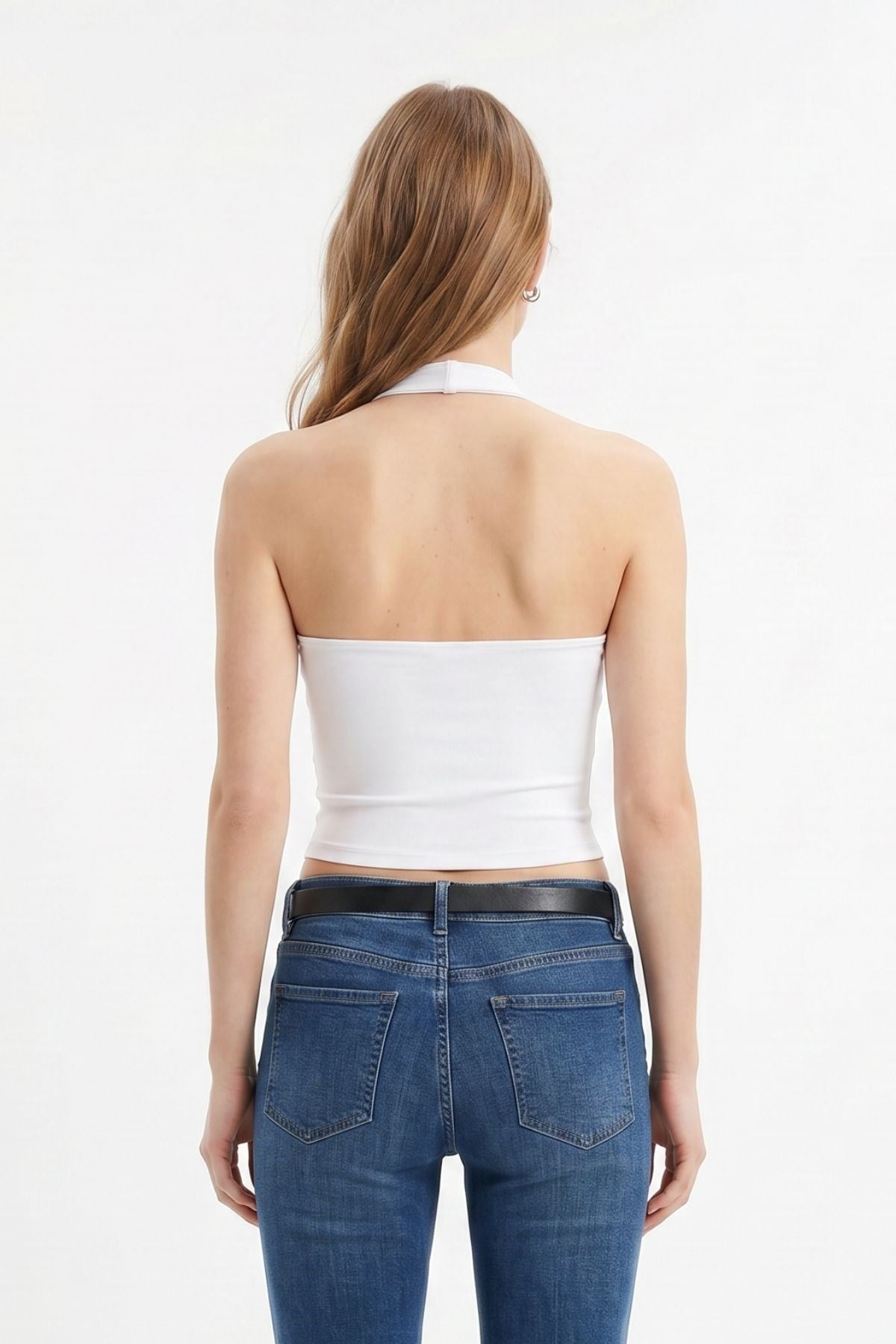 Halter Yaka Bluz 2735 Beyaz 3