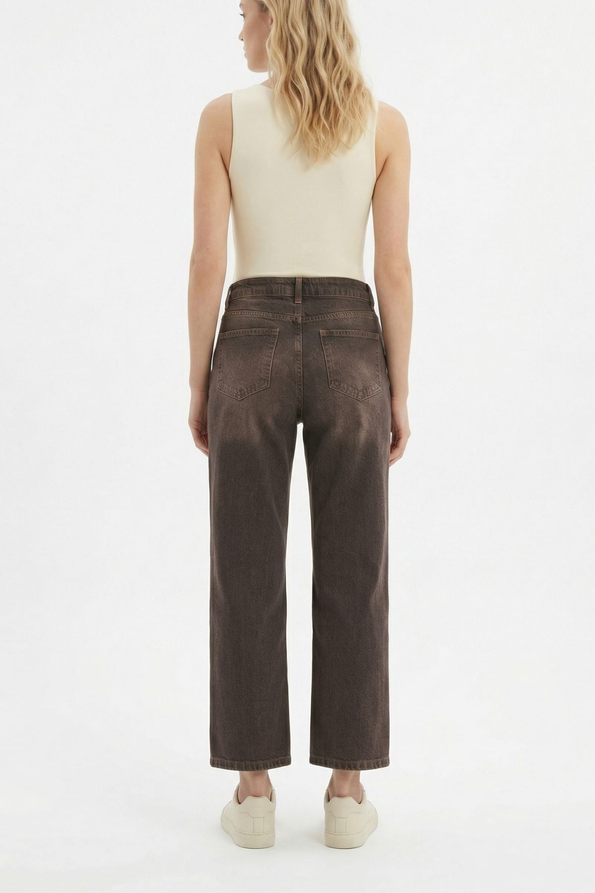 Çımalı Yıkamalı Jean 1302 Kahve 3