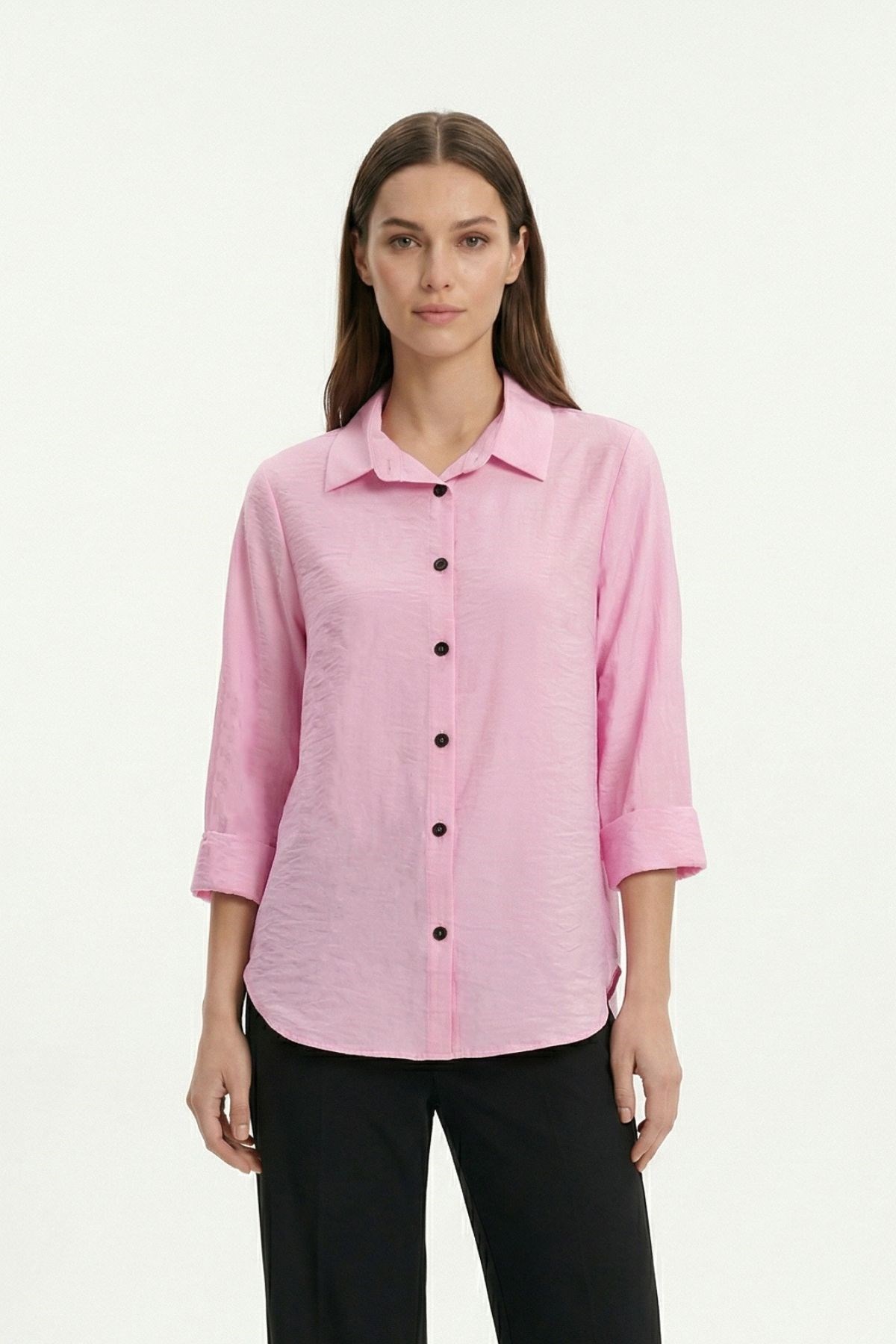 Fakir Kol Oversize Gömlek 4143 Pembe