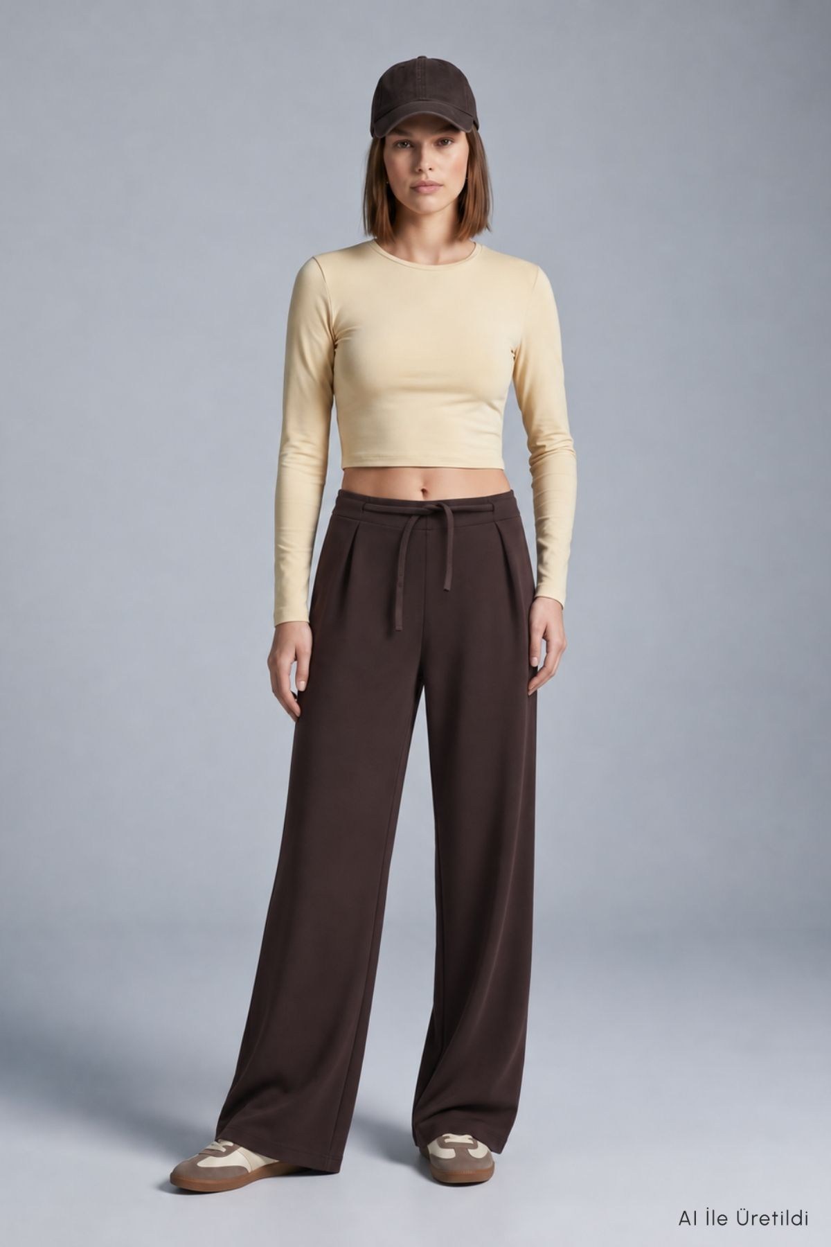 Geniş Paça Pantolon 8425A Kahve