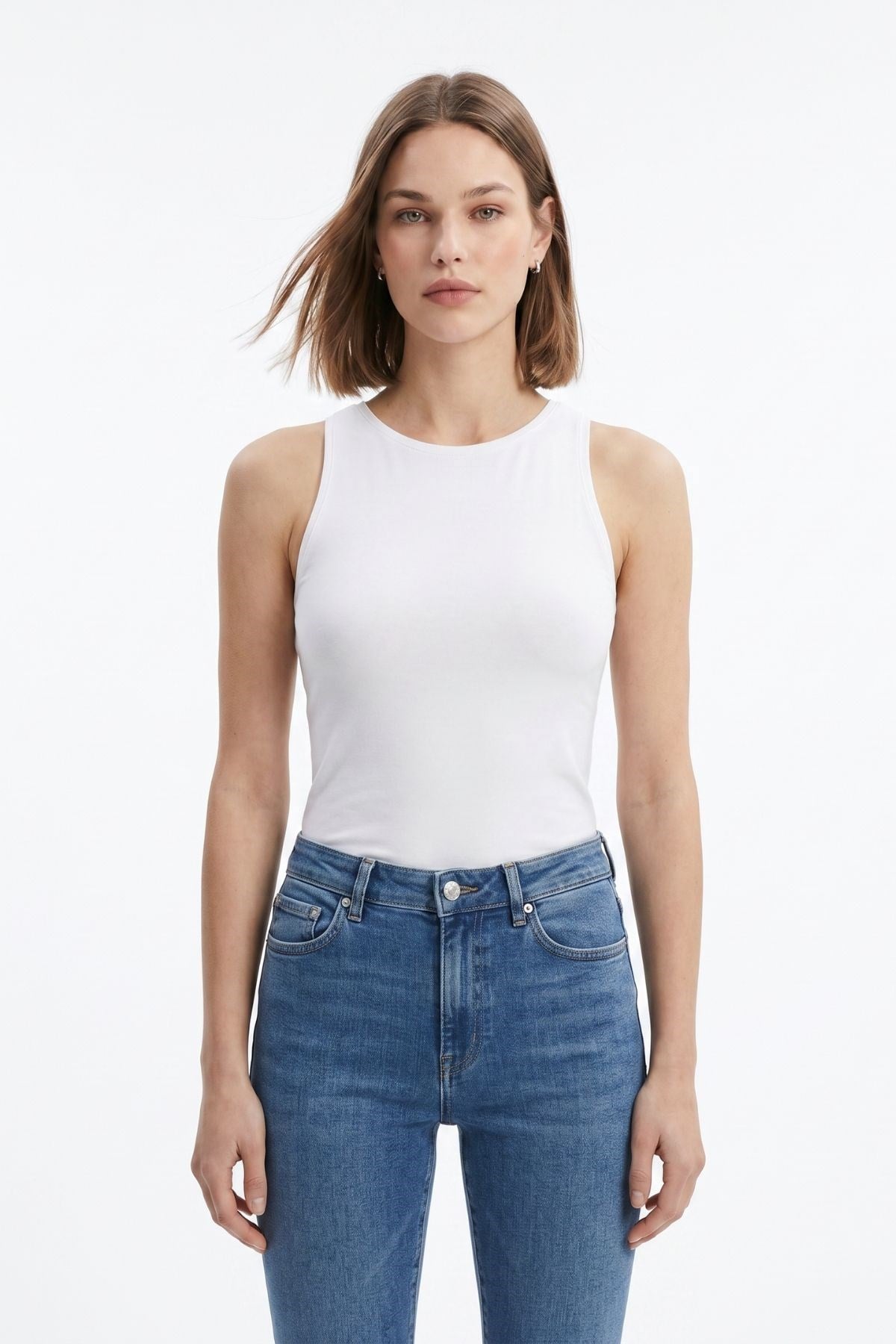Halter Yaka Atlet 512 Beyaz 2