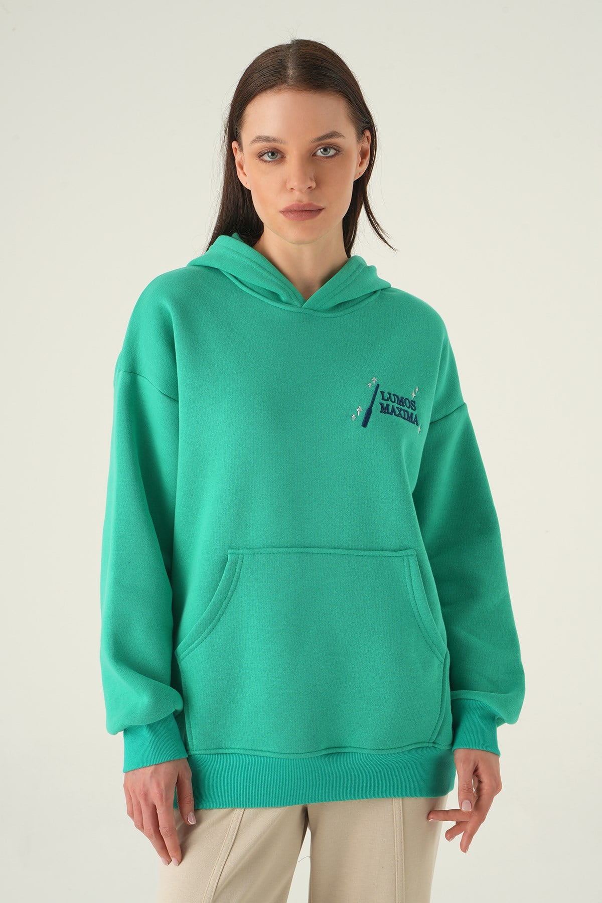 Kapüşonlu Sweat 1203 Yeşil 2