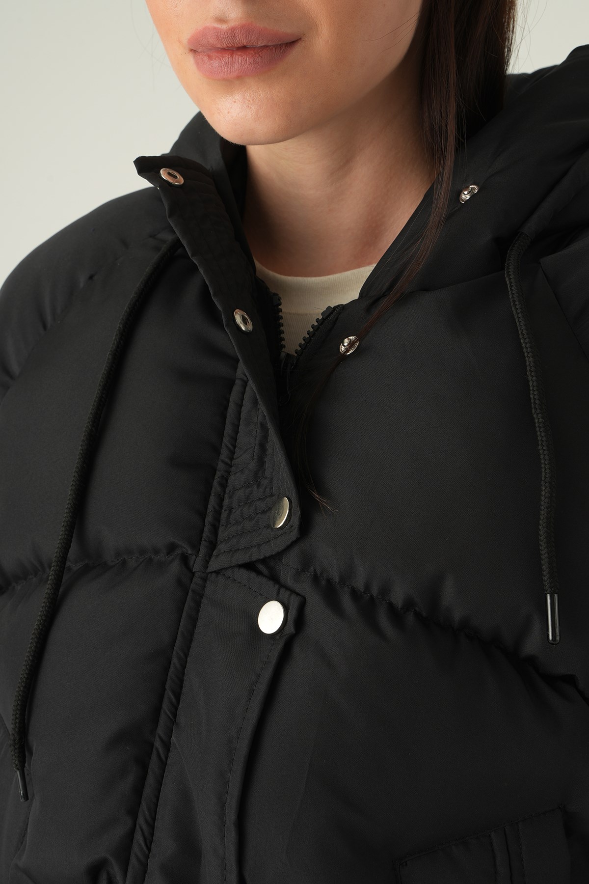 Siyah Ribanalı Mont 3503 4