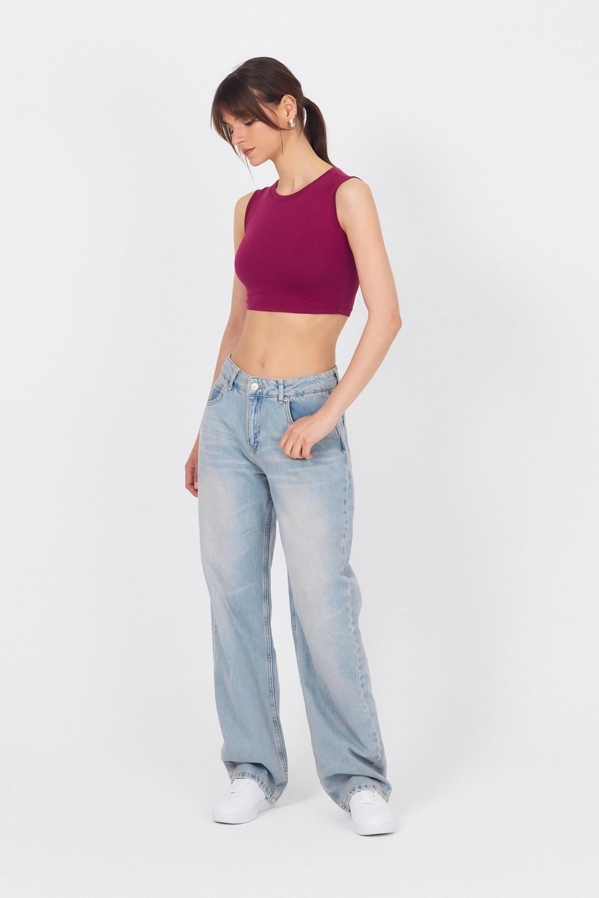 Bordo Bisiklet Yaka Crop Atlet 9189M 3