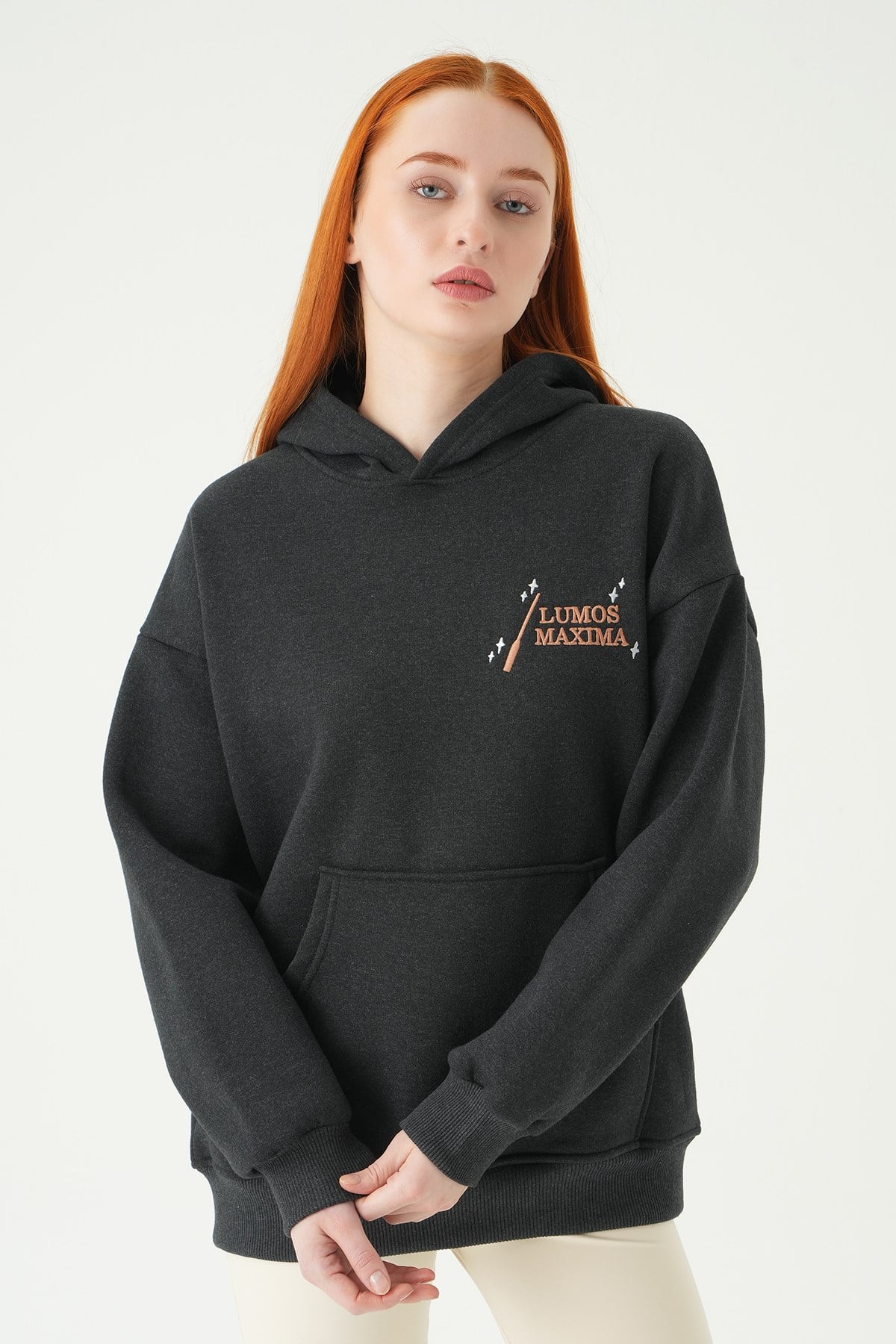 Antrasit Kapüşonlu Sweat 1203 6