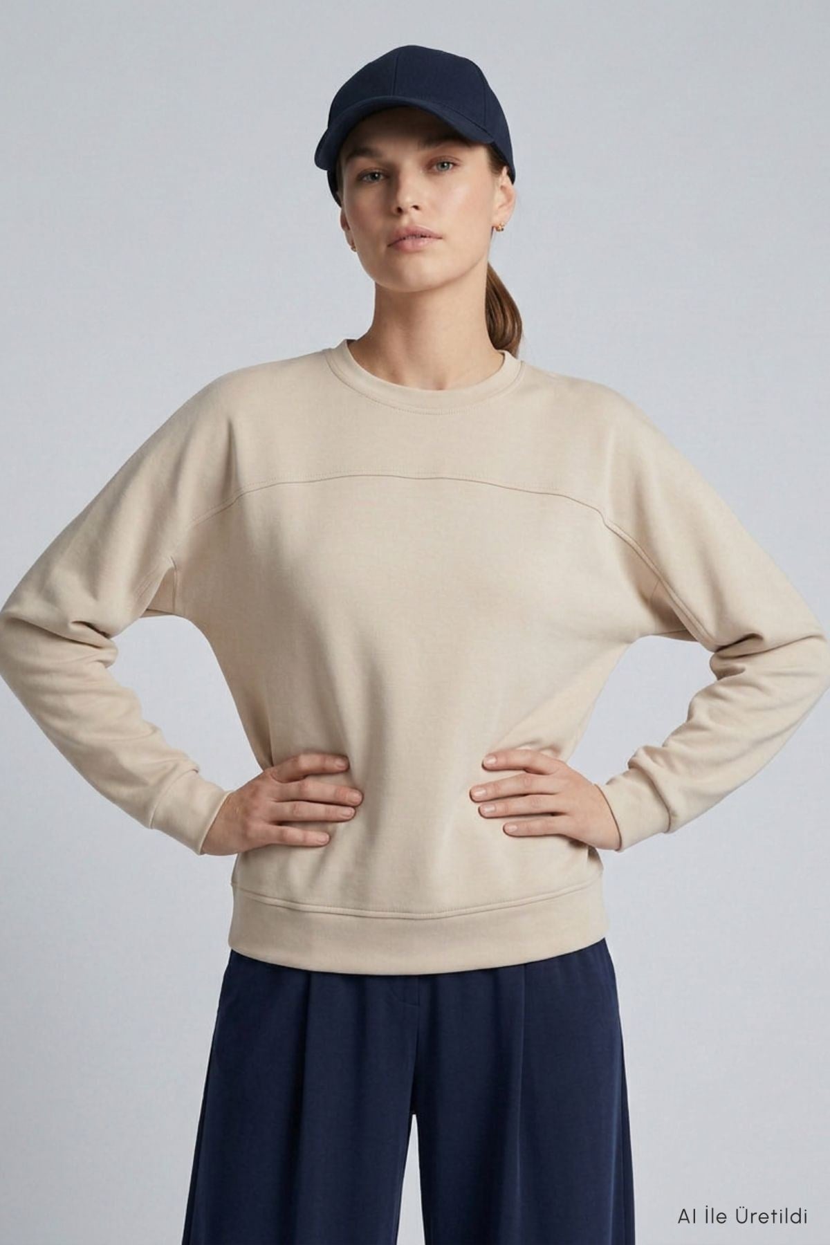 Bisiklet Yaka Tunik 8203A Bej 3