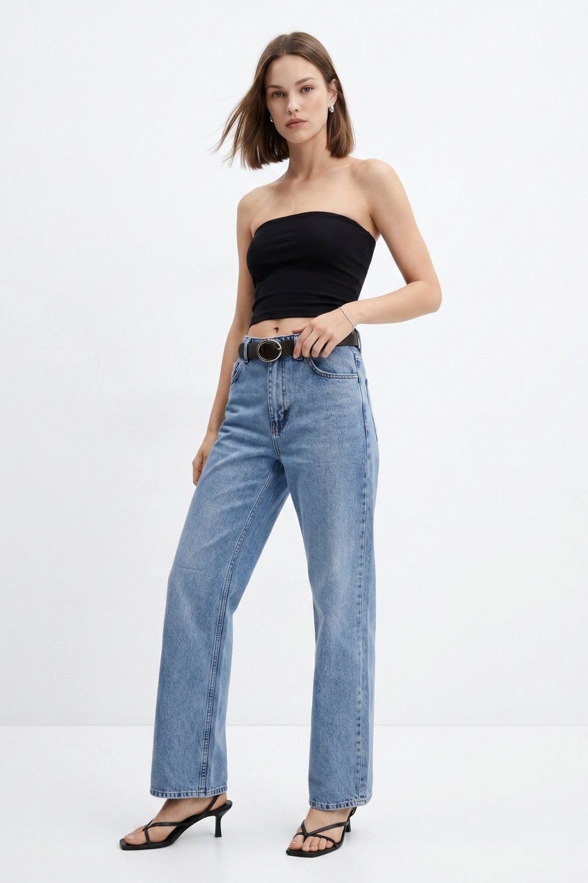 Yüksek Bel Kemerli Jean 3069 Buzkar 2